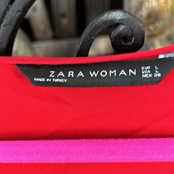 RED ZARA long sleeve blouse - Picture 2 of 3